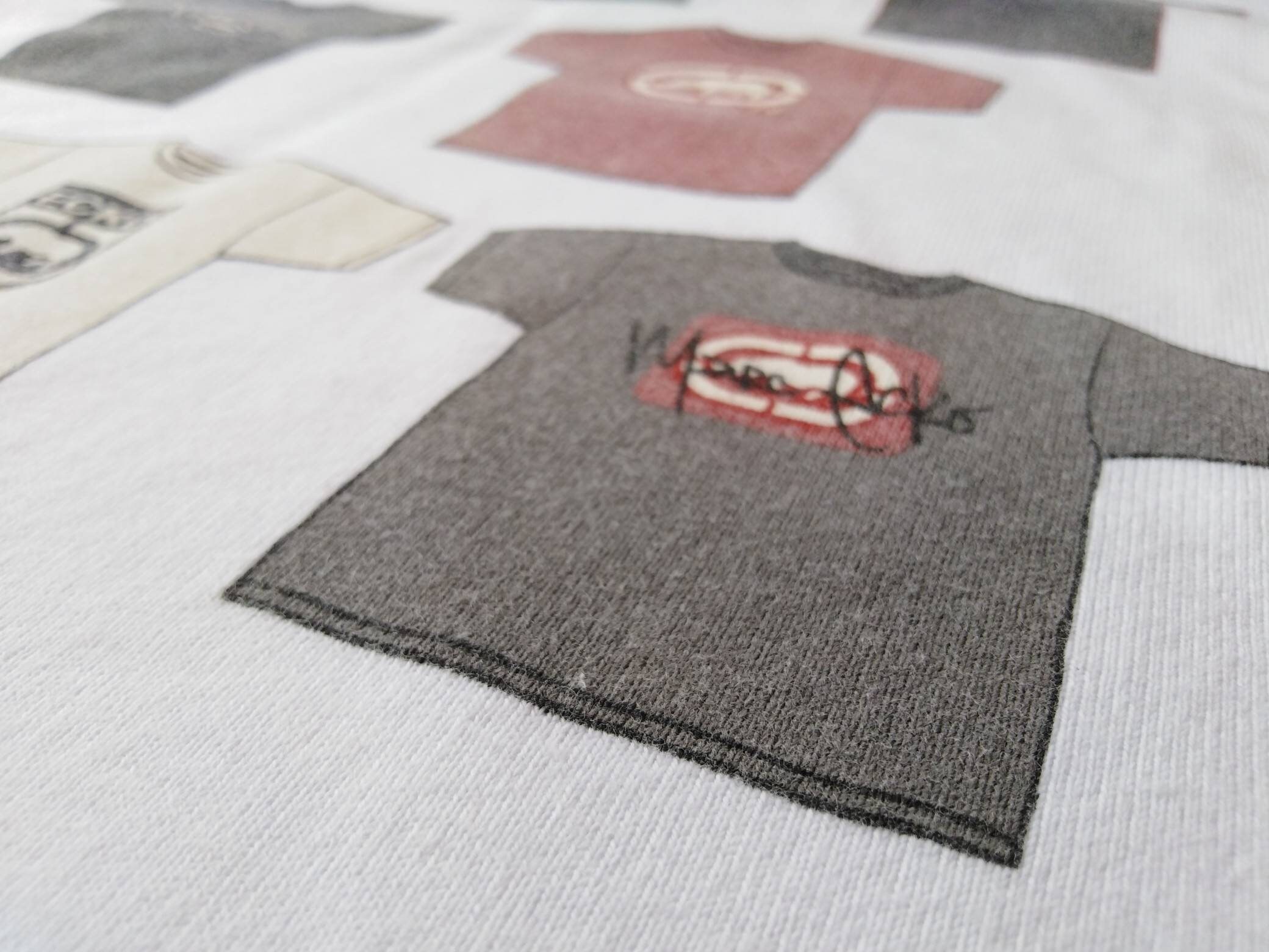 Tee-shirt Vintage Oversize Ecko Unltd. Blanc Brodé Rhinocéros - Taille S/38