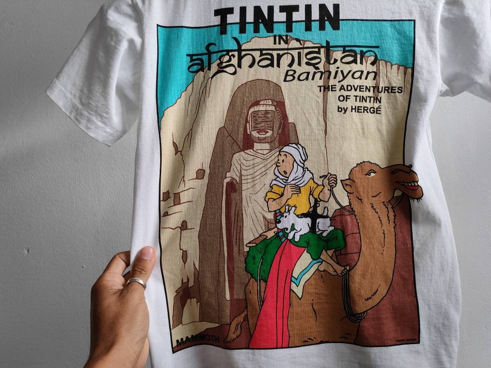Buy Vintage Tintin T Shirt Adventures Tintin Afghanistan Online India - Etsy