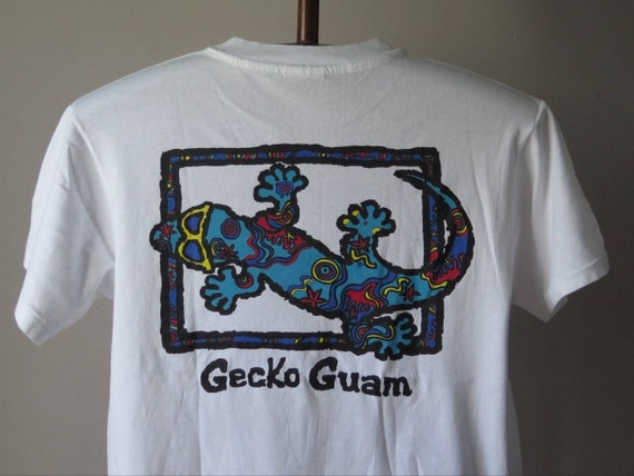 ヴィンテージ ゲッコー グアム サーフ Tシャツ：90年代 サーフィン T