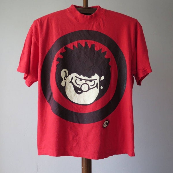 Vintage The Beano Comic T Shirt D C Thomson Comics T Shirt Vintage Comic T Shirt 92 Red Tee Vintage Cartoon T Shirt Dennis and Gnasher