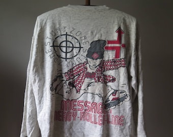 Vintage 90s Fashion Sweatshirt 90s Kids Skate Hiphop Sweatshirt Rave Rap Vintage Streetwear Long Sleeve Rare Inline Skates
