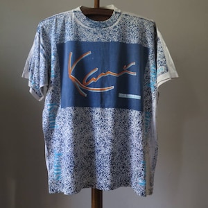 Vintage Karl Kani Jeans T Shirt 90s Karl Kani Overprint Tee RARE HIPHOP RAP T Shirt 90s Fashion All Overprint