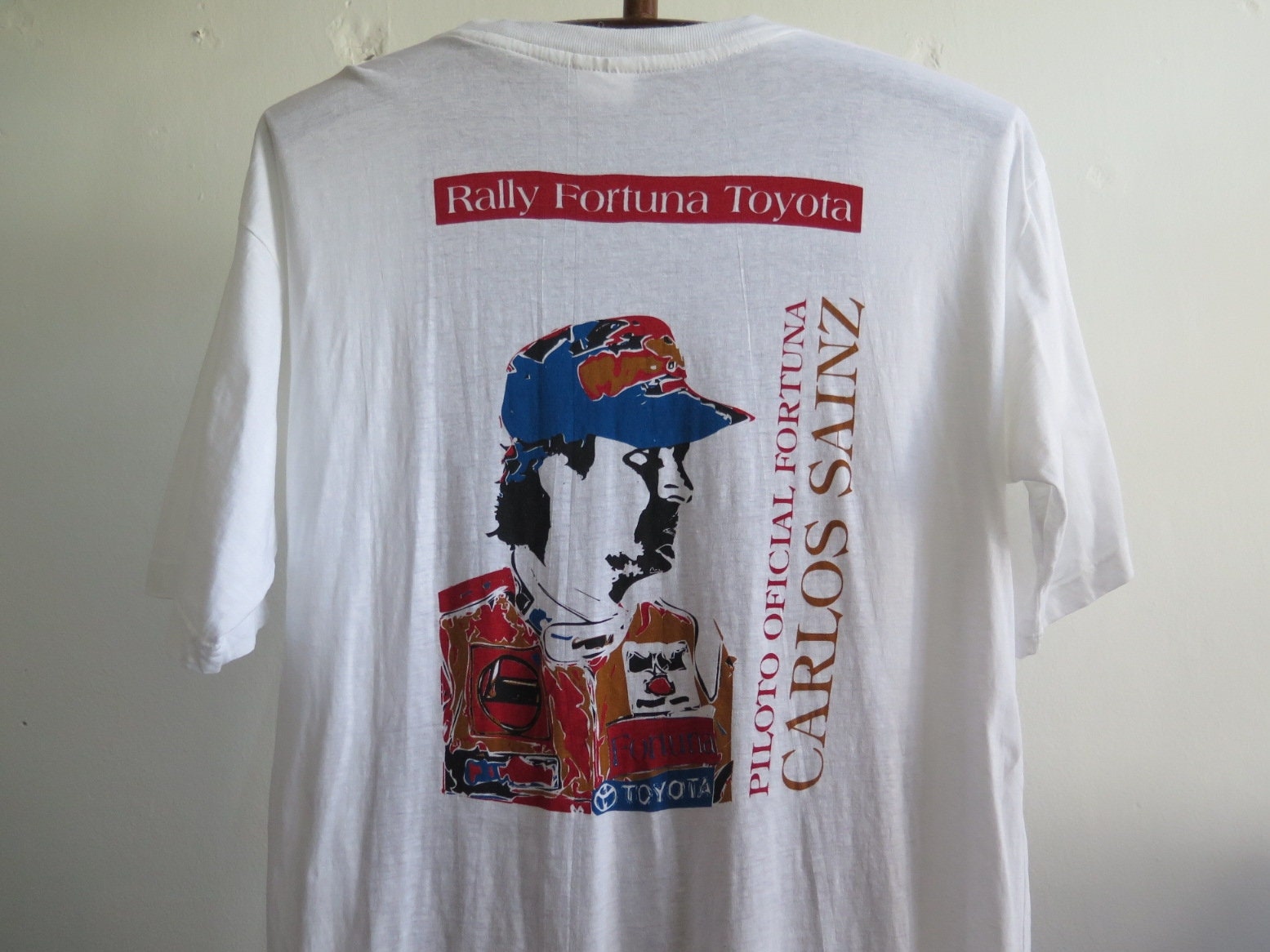 Vintage Carlos Sainz Rally Driver T Shirt Rare Rally Fortuner