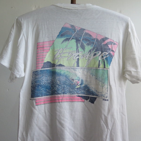 Vintage American Mad CatsT Shirt 80s 90s Surf Wear Surfboard T Shirt Vintage Surf fashion T Shirt Escape Surf Hippie Surfing