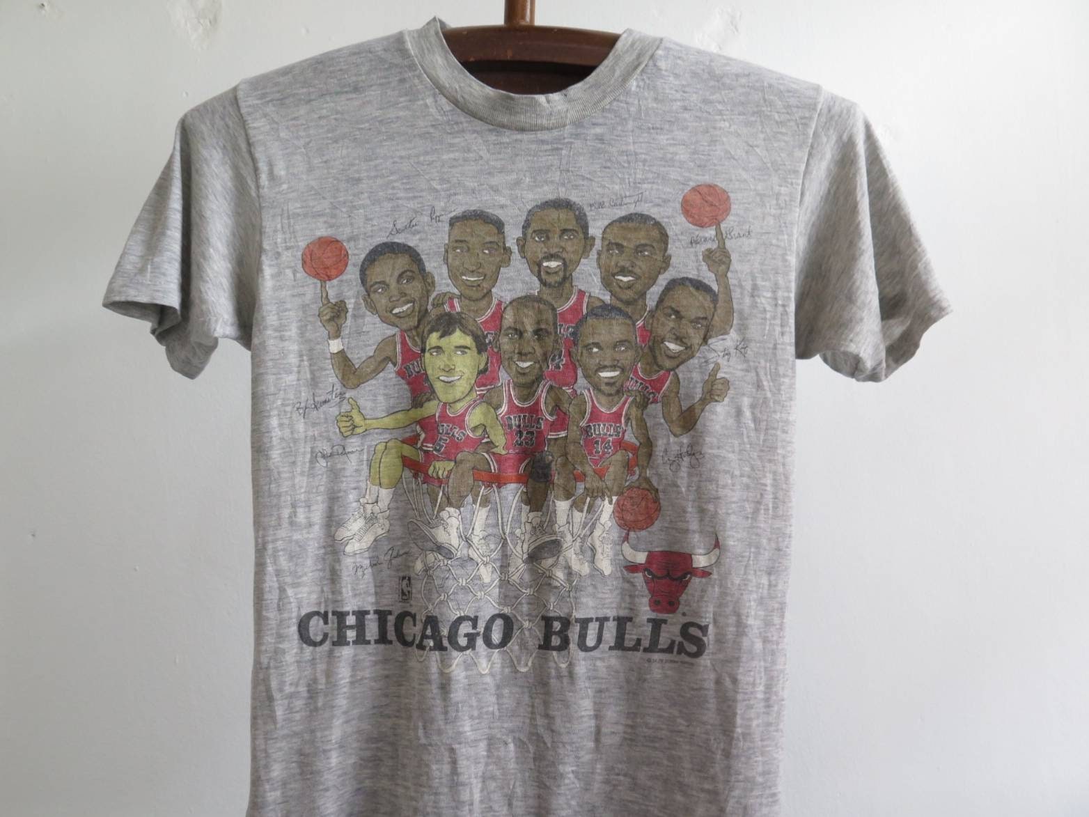 missmanda44 Vintage 90's Chicago Bulls 1991 NBA Finals Caricature Single Stitch T Shirt Size L