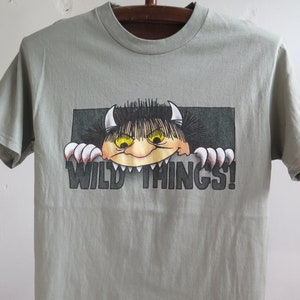 Où les choses sauvages sont T-shirt 1998 Maurice Sendak Tee Livre pour enfants Film Spike Jonze T-shirt rare Karen O