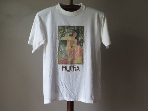 ヴィンテージ ジョブ アルフォンス ミュシャ アートワーク Tシャツ 