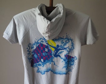 Sudadera con capucha vintage de Wisconsin Dells de los años 80: camiseta playera retro con estampado playero, top surfero de verano