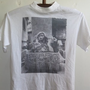 Vintage Jim Morrison T Shirt Rare Morrison Grave Paris cemetery Jim Morrison Vintage The Doors Band T Shirt Psychedelic Rock