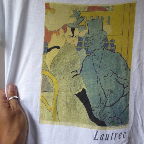 Vintage Lautrec T Shirt Henri de Toulouse-Lautrec French Painter Vintage Art Tee Post Impressionism Rare Artist T Shirt Artist Artwork Tee