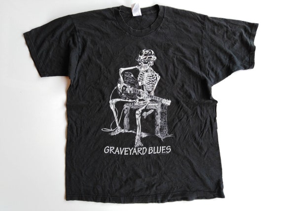 vintage fashion victim tshirt graveyard blues 1997