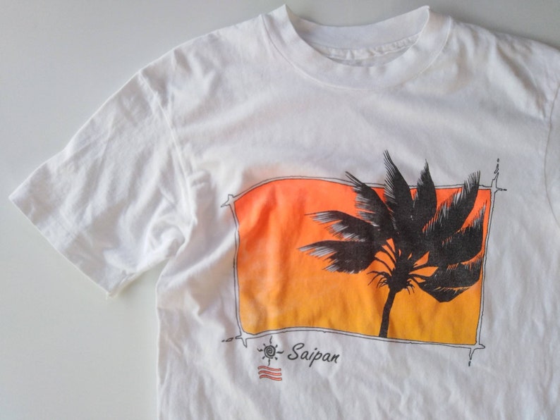 saipan vintage tshirt tropical dreams surf tshirt beach tshirt single stitch