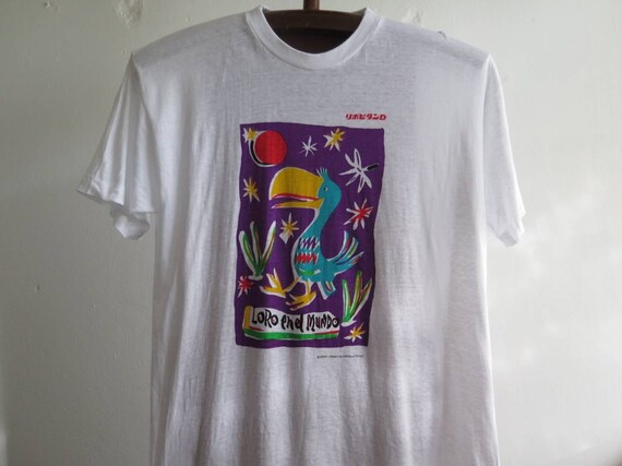 Vintage 90s Pop Art T-shirt: Loro End Mundo Graphic Tee - Etsy