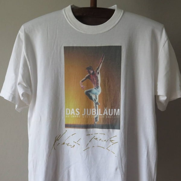 Vintage Robert Tewsley 40 Jahre Stuttgarter Ballett Das Jubiläum photography tee Art Dancer Performace Royal Ballet printed T-shirt