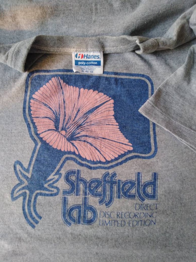 Sheffield Lab Vintage Tshirt audiophile direct disc vinyl records records Moscow session James newton howrrd