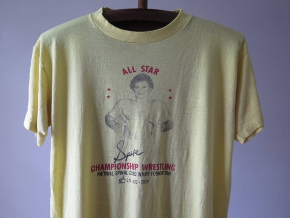 vintage spike dudley tshirt 80s wrestling tshirt a