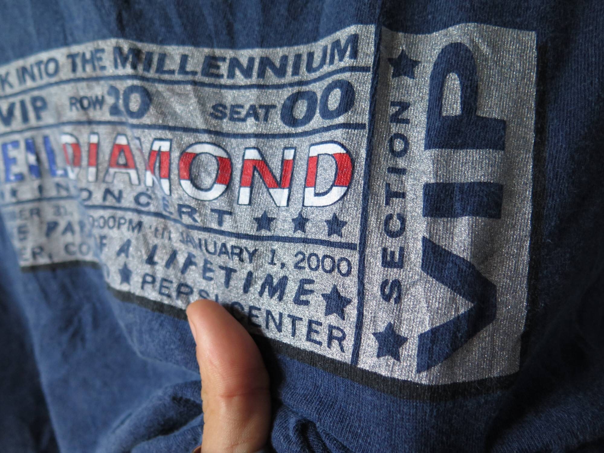 Vintage Neil Diamond Tshirt Rock Into the Millennium Tour 90s