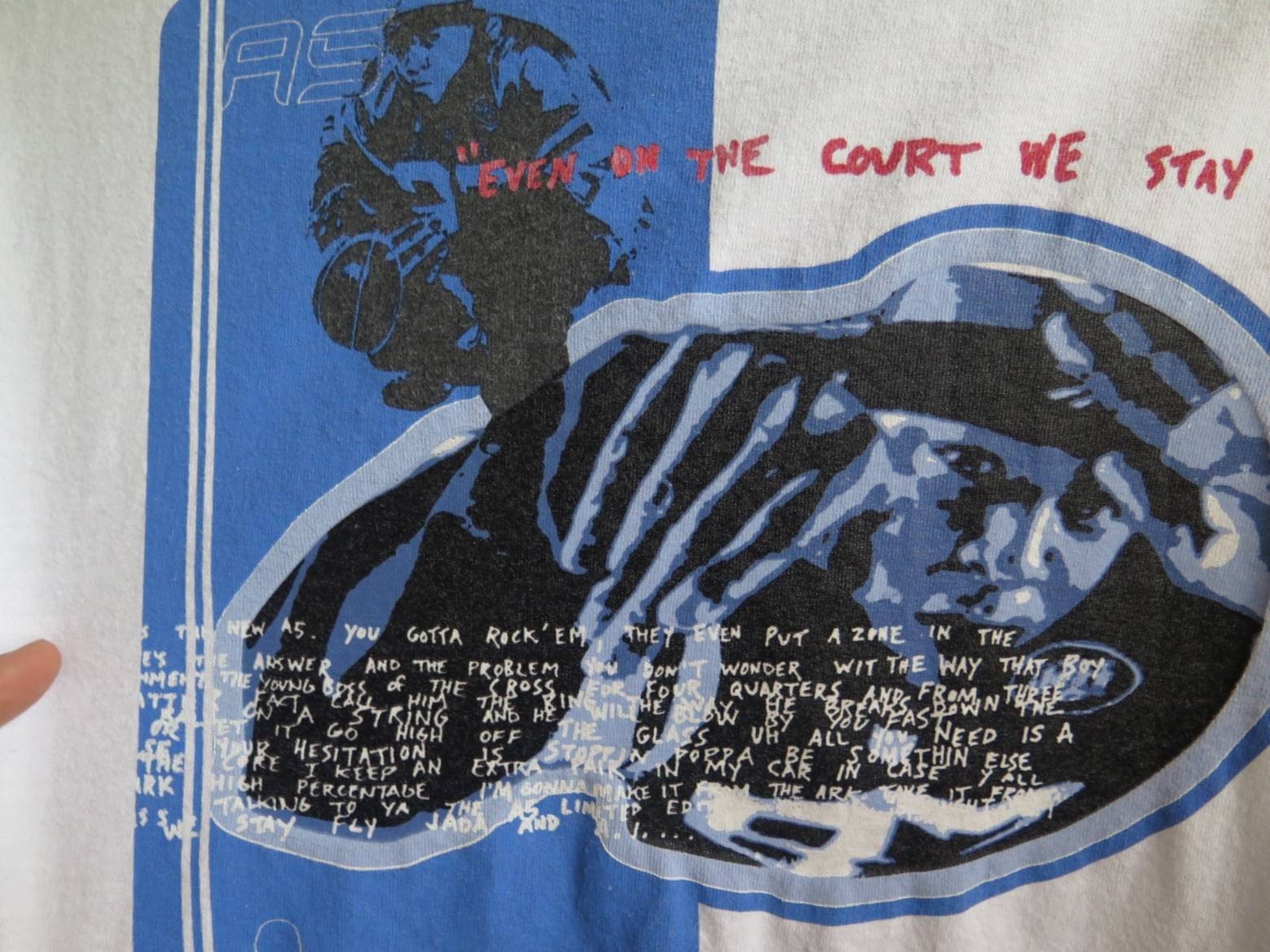 Vintage Reebook T Shirt 90s Reebook Basketball The Sound And Rhythm of Sport Vintage Hip Hop T Shirt Sportswear Hip Hop Fashion Tee