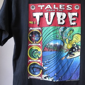 Vintage Rick Griffin T Shirt 1994 Griffin Collection Tales From The Tube Movie Psychedelic Art  Surfing Tee Grateful Gead RARE Surf Art Tee