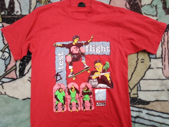 Vintage Skateboard T-shirt: 80s Lazer Vision Skate Tee, Single