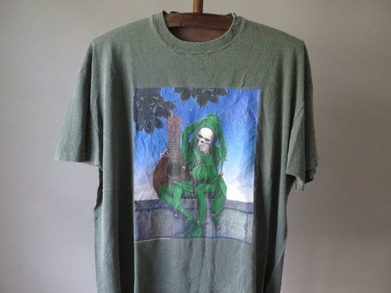 Vintage Grateful Dead T Shirt Maxfield Parrish Prints Tshirt Green 