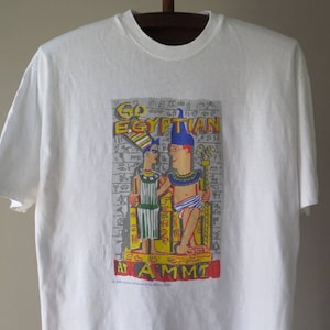 Go Egyptian AMMI 1992 Vintage Tee American Museum of the Moving Image Film Movie Exhibition T-shirt