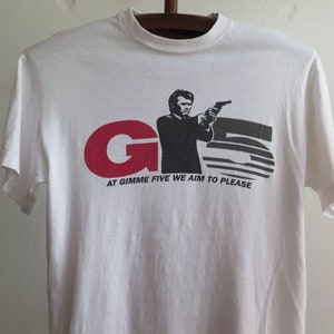 Vintage Gimme Five T Shirt 90s Gimme Five Clothing Clint Eastwood Tee Vintage Artwork by Stephan Jay Rayon Rare 90s Sreet Fashion Tee