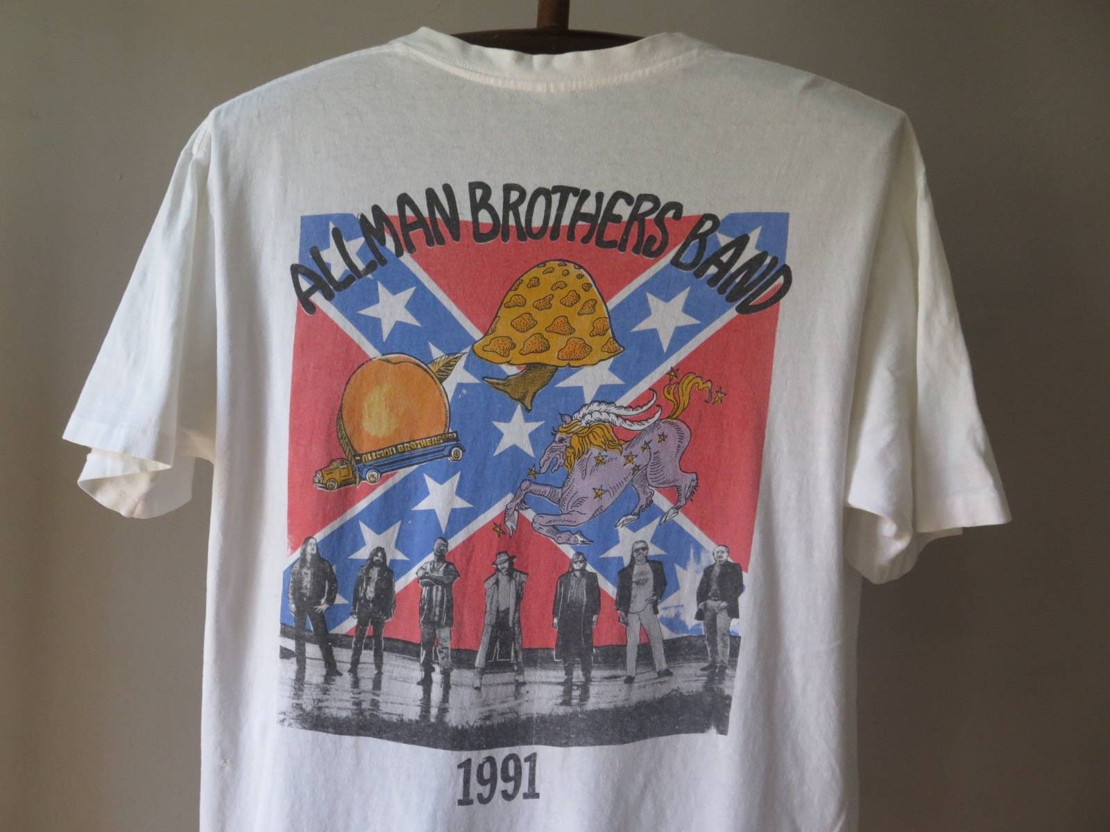 Vintage Allman Brothers T Shirt the Allman Brothers Tour 1991 Deep V Neck T Shirt Rare Rock Music Tee Southern Rock Tag XL Hippie T Shirt Etsy