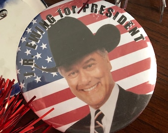 J.R. Ewing Button, Button, JR Ewing, J.R. Ewing for President Button, President Button, Dallas TV Show, Dallas