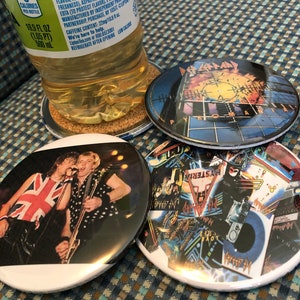 Def Leppard Drink Coasters, Coasters, Rock and Roll Drink Coasters, Def Leppard, Rock Band, Bar Coasters