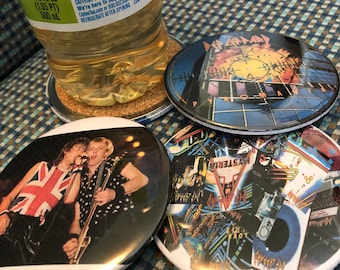 Def Leppard Drink Coasters, Coasters, Rock and Roll Drink Coasters, Def Leppard, Rock Band, Bar Coasters