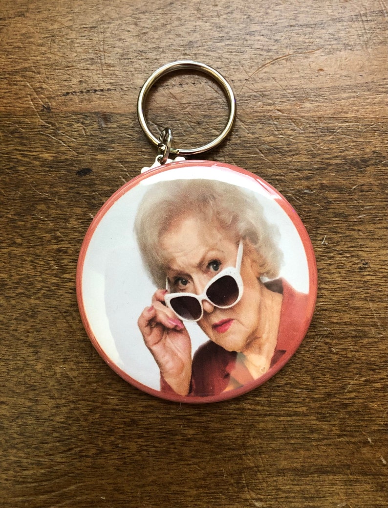 Betty White Button, Betty White Magnet, Button, Magnet, Keychain, The Golden Girls, Golden Girls, Betty White image 1