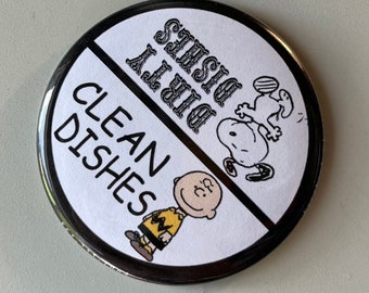 Charlie Brown and Snoopy Dishwasher Magnet, Snoopy Dishwasher Magnet, Charlie Brown, Magnet, Kitchen Magnet