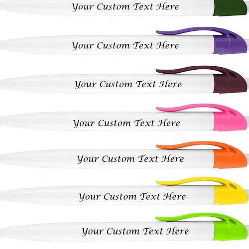 500 Personalized Ballpoint Pens Business Name Logo Pens Bulk Etsy