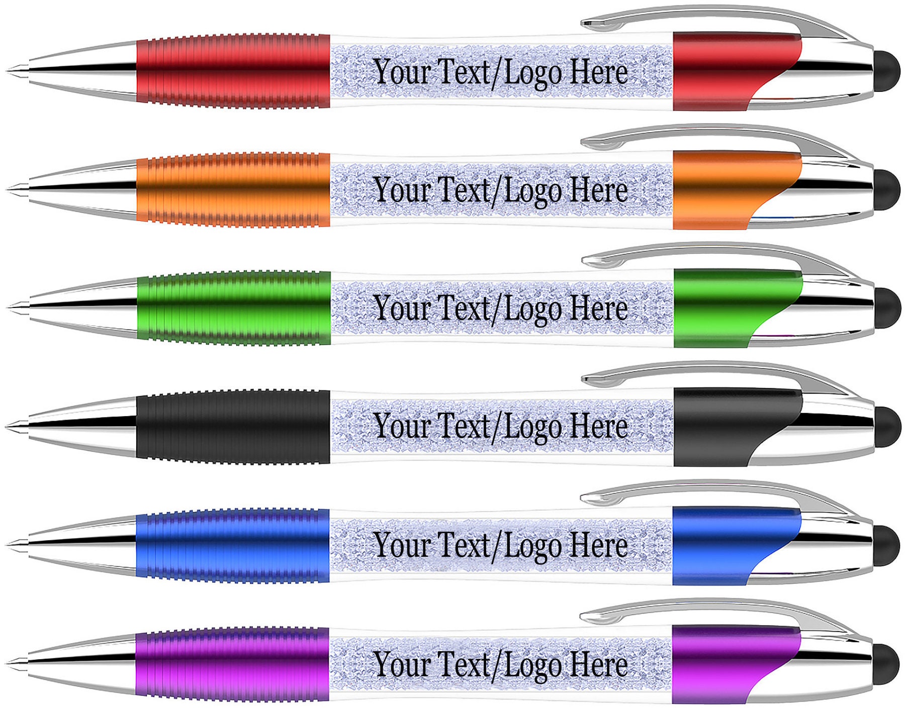 100 Personalized LED Light up Pens With Text Logo Ballpoint Crystal Filled Pens Stylus Bulk for Business Marketing Parties Events Etsy Ireland