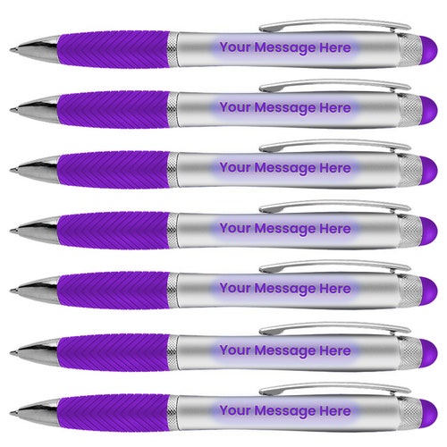 80 Personalized LED Light Up Pens with Text/ Logo + Ballpoint Pens shops + Stylus - Bulk Gifts For Marketing, Business Parties, Gifts and Events