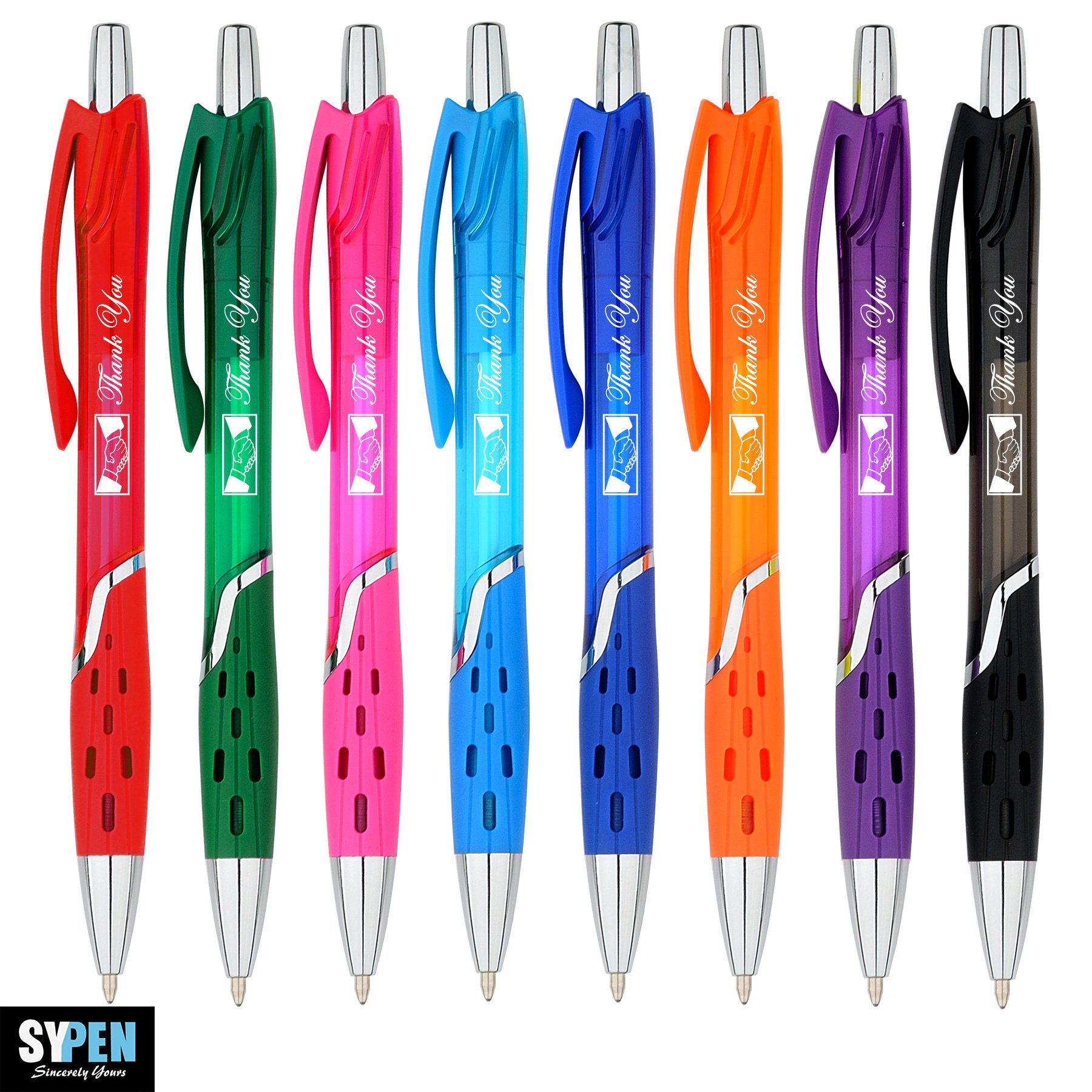 300 Personalized Ballpoint Pens Translucent Color, Business Name/ Logo ...