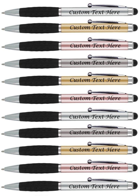 Bolígrafos personalizados con tu logotipo o texto personalizado, paquete de  300 unidades a granel para negocios, fiestas y eventos, bolígrafo 2 en 1 +