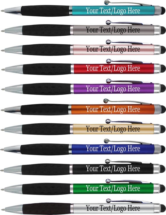 Penna a sfera con stilo con logo personalizzato a 3 colori con inchiostro multic
