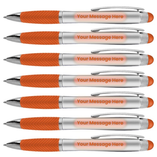 80 Personalized LED Light Up Pens with Text/ Logo + Ballpoint Pens shops + Stylus - Bulk Gifts For Marketing, Business Parties, Gifts and Events