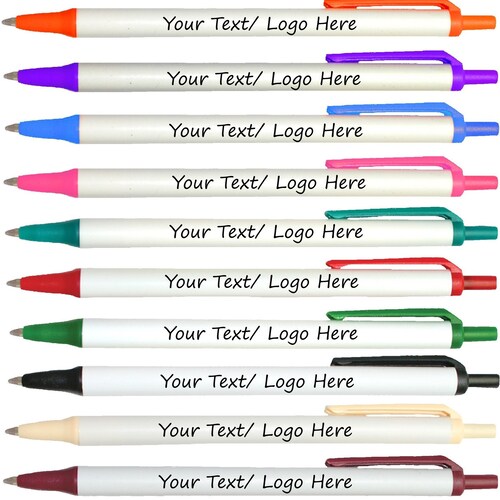 300 Personalized Ballpoint Pens Bulk Custom Text/ Logo Etsy