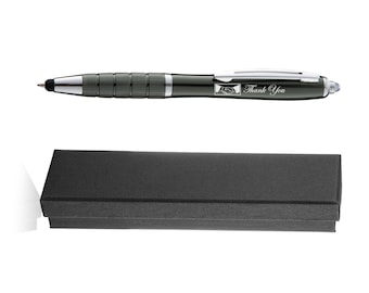Employee Appreciation Gift, Engraved "Thank You" Flashlight + Ballpoint Pen +Stylus +Gift Box, Gifts For Coworkers, Business Parties, Events