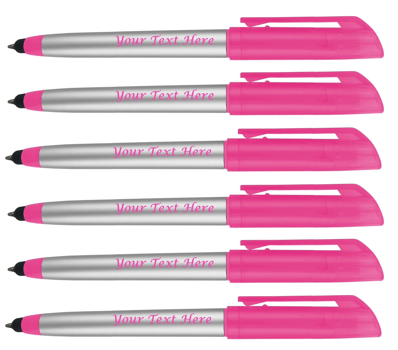 Personalized Business Pens Highlighters Stylus for Touchscreen Bulk Custom Text Order, Marketing