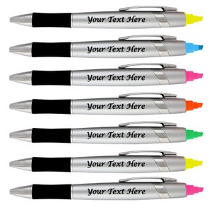 200 bolígrafos personalizados con resaltadores, bolígrafos con nombre o logotipo, bolígrafos promocionales personalizados al por mayor, artículos de oficina para escribir.