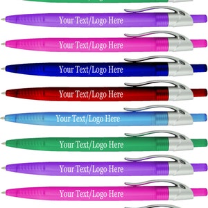 500 Personalized Ballpoint Pens Business Name Logo Pens Bulk Custom Text Order, Marketing Corporate Swag Writing Christmas Giveaways Custom