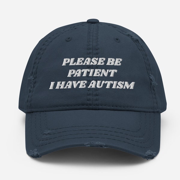 Berretto Baseball Unisex 'Please Be Patient I Have Autism' - Cappellino In Cotone Regolabile, Nero O Bianco, Per Sensibilizzazione Autismo, Regalo Consapevolezza