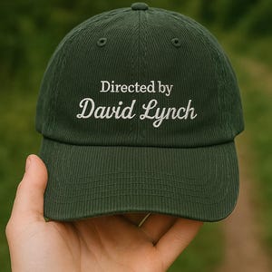 David Lynch Embroidered Hat | Director Cap | Cinema Lovers Gift | Arthouse lovers Corduroy Hat, Lynch Tribute Gift Corduroy Hat