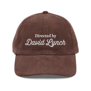 David Lynch Embroidered Hat | Director Cap | Cinema Lovers Gift | Arthouse lovers Vintage Corduroy Cap, Lynch Tribute Gift