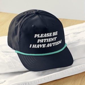 Bitte haben Sie etwas Geduld Ich habe Autismus Golf Rope Hat | Autismus-Bewusstseins-Golf-Seilhut, autistische Kinder, autistische Erwachsene Golf-Seilkappe