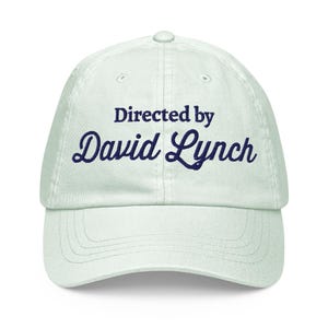 David Lynch Embroidered Hat | Director Cap | Cinema Lovers Gift | Arthouse Lovers Pastel Baseball Hat, Lynch Tribute Gift Baseball Hat